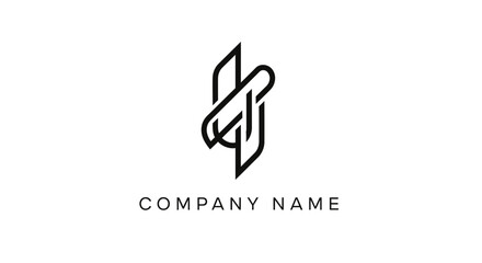 Elegant Monogram Logo Design with Intertwined Lines for Brand Identity.