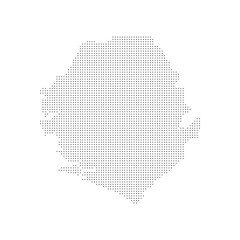 dotted halftone black silhouette of sierra leone map isolated. sierra leone country map for travel and presentation. sierra leone halftones map vector illustration.  world maps circle. global map.
