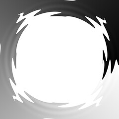 Jagged monochrome ring with flame-like symmetry — built for festive inserts, overlays, or bold compositions with high-contrast energy and sculptural tension.