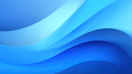 Fototapeta premium A blue wave with a white background. The blue color is very bright and the wave is very long