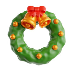 christmas wreath isolated
