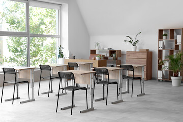 Fototapeta premium Interior of stylish modern empty classroom