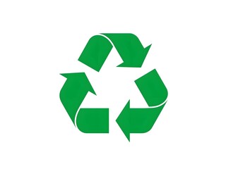 Obraz premium Eco friendly green recycle icon isolated on transparent background.