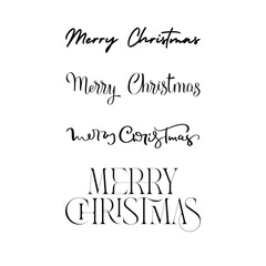 Fototapeta premium Set of Merry christmas lettering