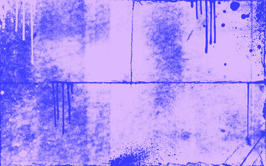 Urban street art punk background with grunge, halftone texture, and ink drips. Vandal retro punk banner with paint splatter. Old scratched overlay with letterpress texture. Music poster background.