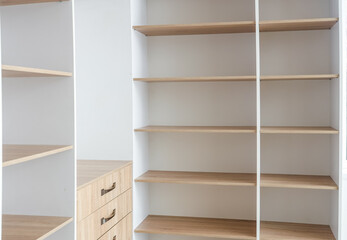 Big empty wardrobe in dressing room