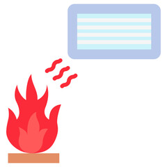 Ventilation Flat Icon Mini Illustration, Use For Modern Concept, Print, Ui, Ux Kit, Web And App Development. Vector Related To Firefighter, Rescue And More