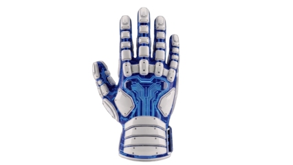 Robotic Hand Gesturing on White Background