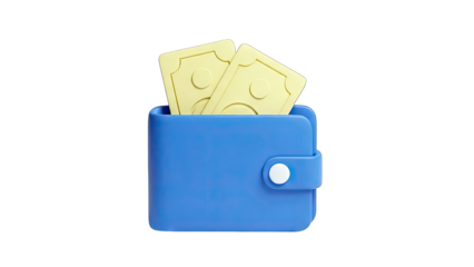 Wallet with Money: Holding Cash Concept