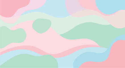 Pastel Abstract Fluid Background Vector Illustration