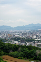 弘法山から見た神奈川県秦野市の街並み