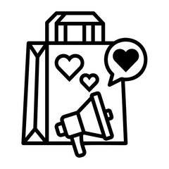 product advertising Line Icon