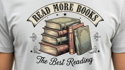 Read More Books T-Shirt Design for Book Lovers.