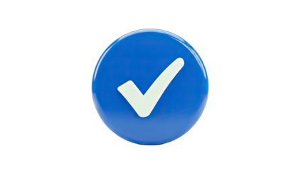 Verified Badge Icon on White Background