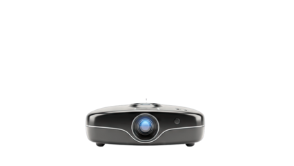 Projector Displaying Light on White Background