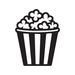 Popcorn Vector Icon Illustration with Simple Design