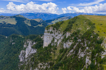 Cliffs and alpine plateau of Monte Baldo - Malcesine, Italy