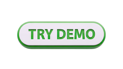 Try Demo Button: Green and White Design on White Background
