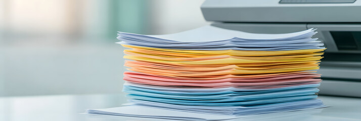 stack of collorfull paper