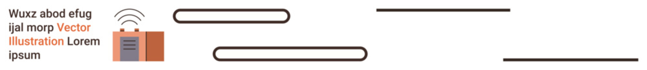 Obraz premium Travel security, luggage identification, wireless tracking, smart travel, baggage safety, logistics management. A suitcase with signal waves and placeholder text. Travel security and luggage