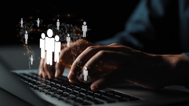 Global human network and workforce distribution highlight human, network, and global presence through digital connection and team coordination Marrow