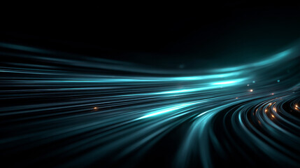 Highway with Light Trails