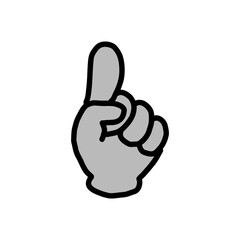 【Hand Gesture Icons &ndash; Pointing & Direction】"Left Pointing Hand Icon in Minimalist Style / ミニマルな左向きポイントハンドアイコン"