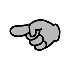 【Hand Gesture Icons – Pointing & Direction】Right Upward Pointing Hand Icon / 右上向き指差しアイコン