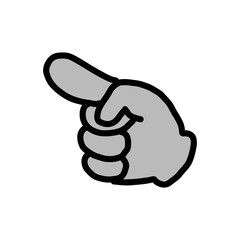 【Hand Gesture Icons &ndash; Pointing & Direction】Right Upward Pointing Hand Icon / 右上向き指差しアイコン"