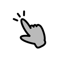 【Hand Gesture Icons &ndash; Pointing & Direction】Vertical Pointing Finger Click Icon / 縦向きの指差し・クリックアイコン"