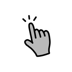 【Hand Gesture Icons &ndash; Pointing & Direction】"Simple Tap Gesture Icon / シンプルなタップジェスチャーアイコン"