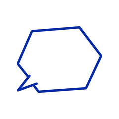 【Speech Bubble Icons】Irregular Hexagon Speech Bubble / 不規則な六角形吹き出し