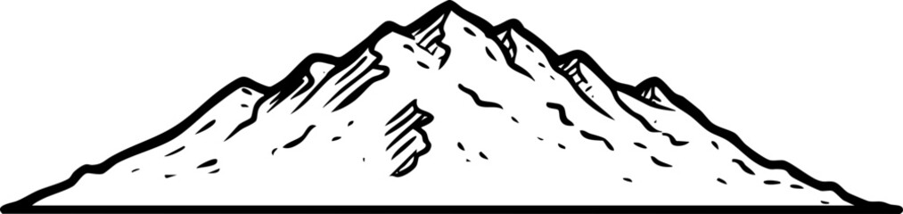mountain sketch hand drawn illustration
