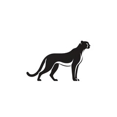 Fototapeta premium 【Animals Icons – Basic】Large dog silhouette icon for logo and design｜大型犬のシルエットアイコン（ロゴ・デザイン用）