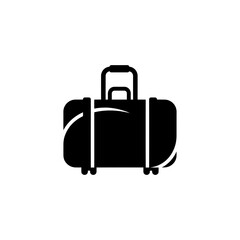 【Lifestyle Icons – Transport】Suitcase silhouette icon for travel and luggage design｜スーツケースのシルエットアイコン 旅行・荷物用