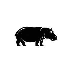 【Animals Icons – Basic】Hippopotamus silhouette icon for logo and design｜カバのシルエットアイコン（ロゴ・デザイン用）
