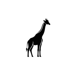 【Animals Icons – Basic】Giraffe silhouette icon for wildlife and animal design｜キリンのシルエットアイコン 動物・自然用