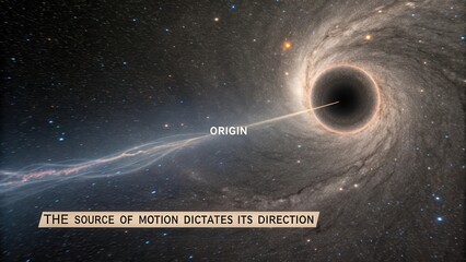 A powerful black hole surrounded by its accretion disk and a streaming jet in deep space