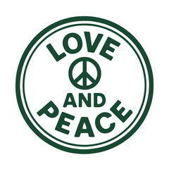 love and peace icon logo seal vector on white background
Vector stamp icon