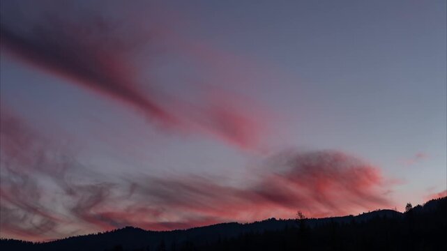 Sunrise With Dawn Clouds Timelapse