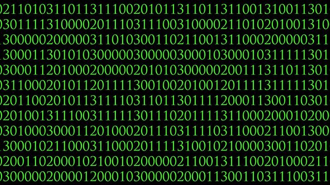 Digital binary code rain falling on a dark blue background, Falling binary code in the matrix style,
Binary code looped background, Matrix green binary code streaming animation.