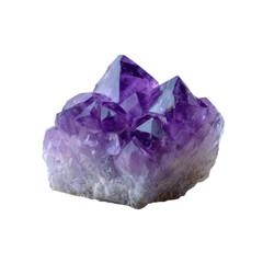 Amethyst crystal gemstone purple quartz mineral raw cluster geode natural amethyst crystal gemstone purple quartz mineral raw cluster geode sparkle on white studio background
