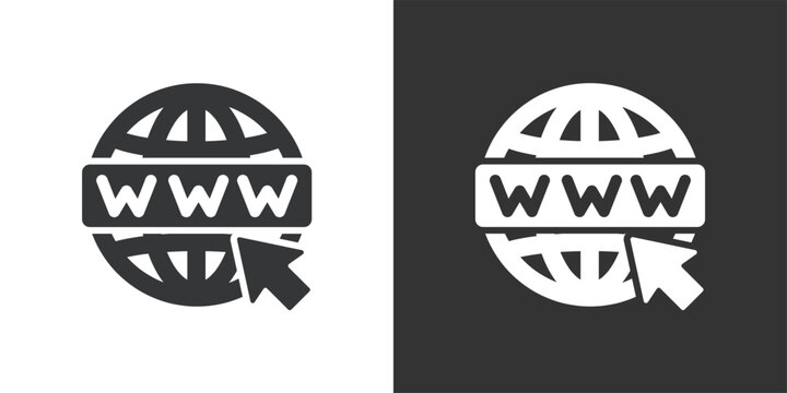 World Wide Web icon. Solid glyph series icon