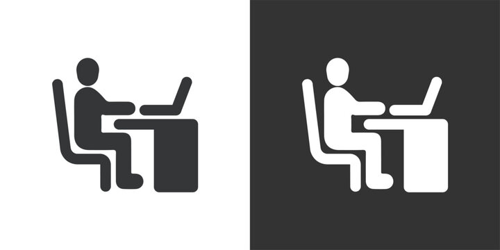 Work icon. Solid glyph series icon