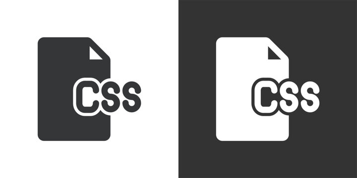 CSS File icon. Solid glyph series icon