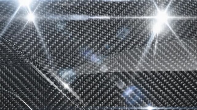Sleek carbon fiber background with shining lights