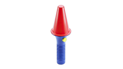 Toy Traffic Cone Whistle Isolated on White