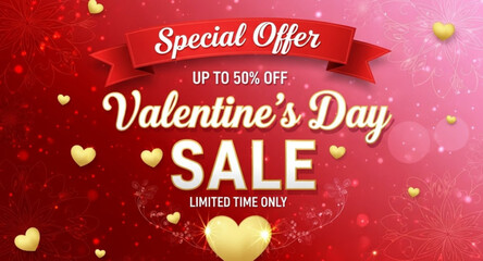 Naklejka premium Valentine's Day sales promotion 