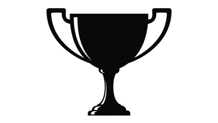 A simple black and white illustration of a classic trophy shape