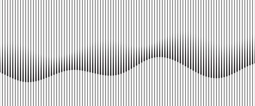 Abstract op art background made from black and white lines. abstract wavy lines background. line art vector.